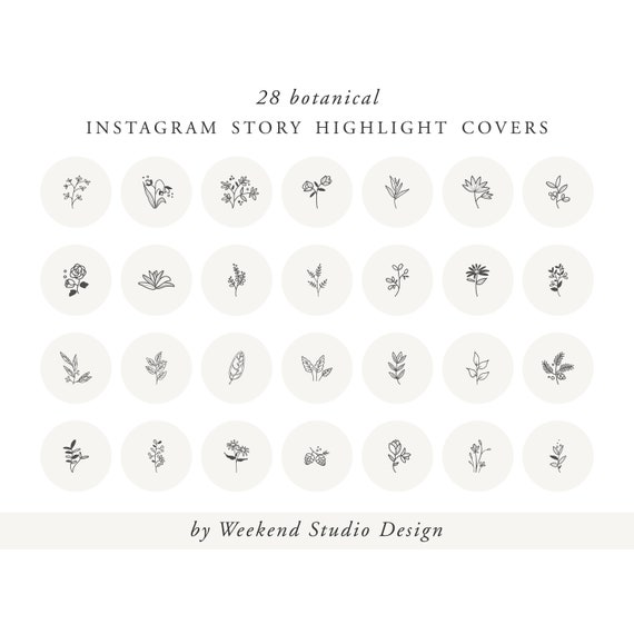 Instagram Story Highlight Icon Covers Botanical Icons Hand Etsy Instagram Story Highlight Icon Covers Botanical Icons Hand Etsy