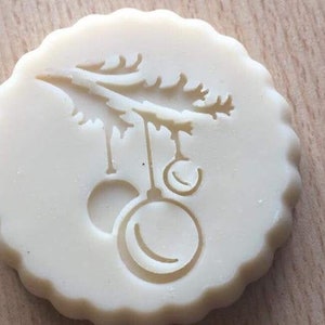 Christmas Tree Decoration Soap Stamp - Footprint 1.69&quot; x 1.89&quot; (43mm width x 48mm height)
