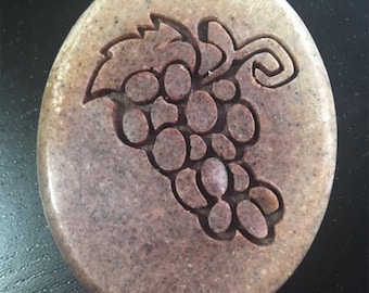 Large Grape Soap Stamp - footprint 1.65" x 1.85" (42mm x 47mm)
