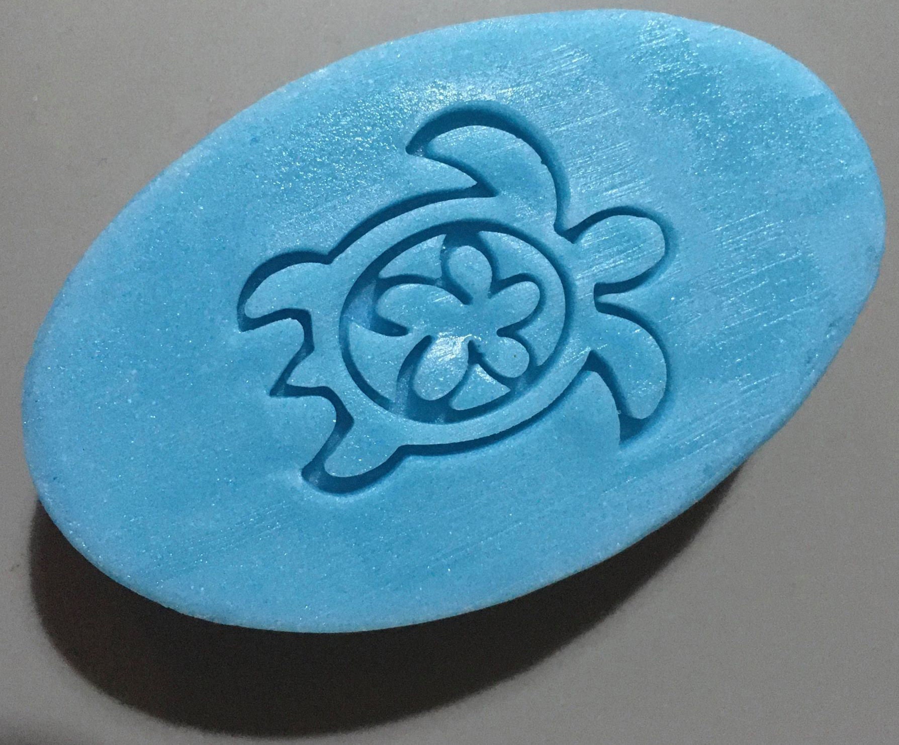 Cute Turtle Soap Stamp - footprint 1.3" x 1.49" (33mm width x 38mm height)
