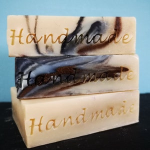 Handmade Text Soap Stamp - 3.03&quot; x 0.39&quot; (77mm x 10mm)