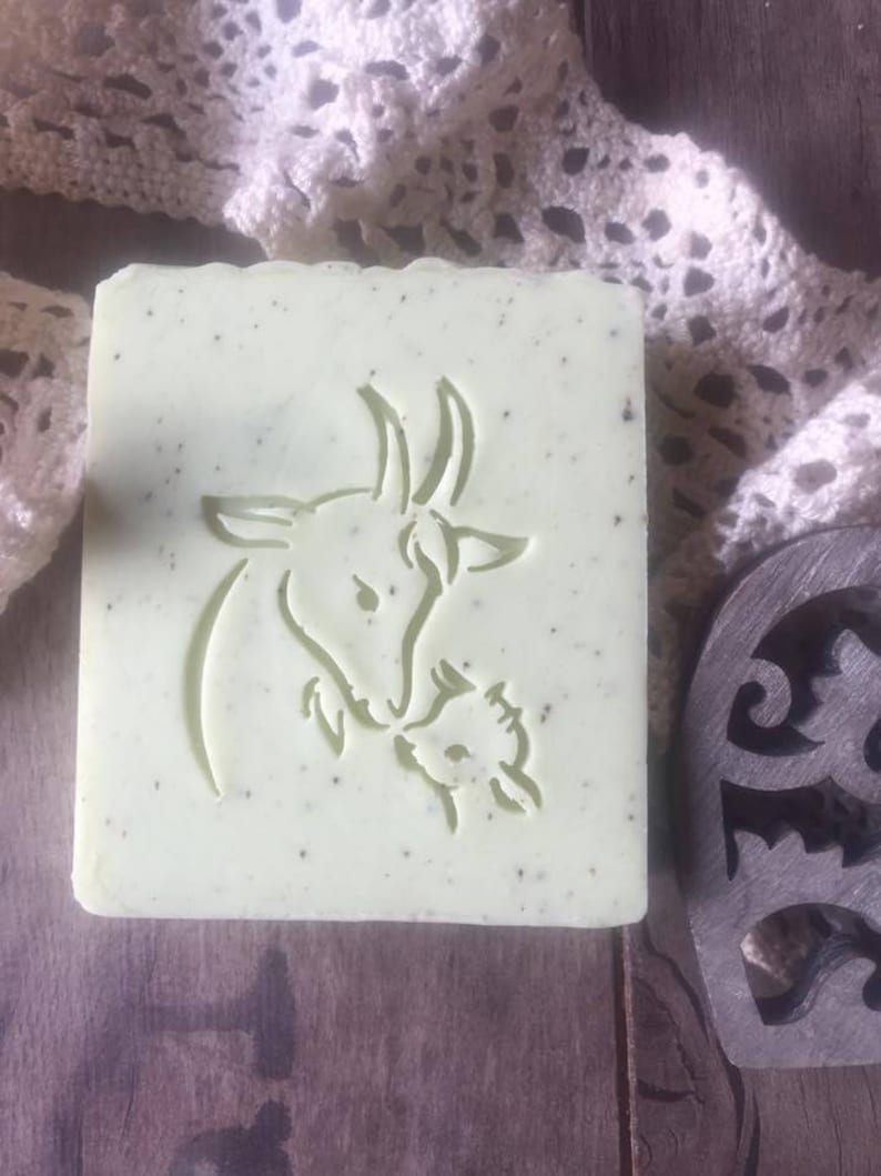 Goat soap stamp footprint 1.69 x 2.2 43mm width Etsy