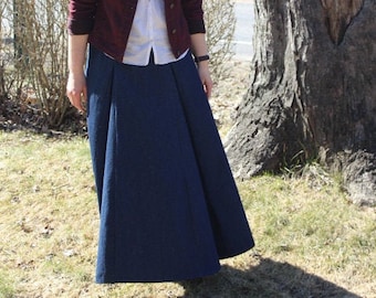 Ladies Denim Gored Skirt, Sizes 8, 10, 12, 14, 16