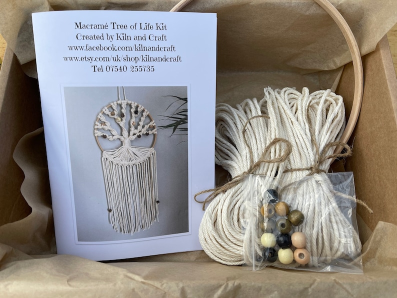 Macrame Kit Beaded Tree of Life image 8