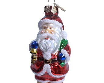 Thomas Pacconi Museum Series Christmas Santa Claus Gifts Bag Glass Ornament 3.5"