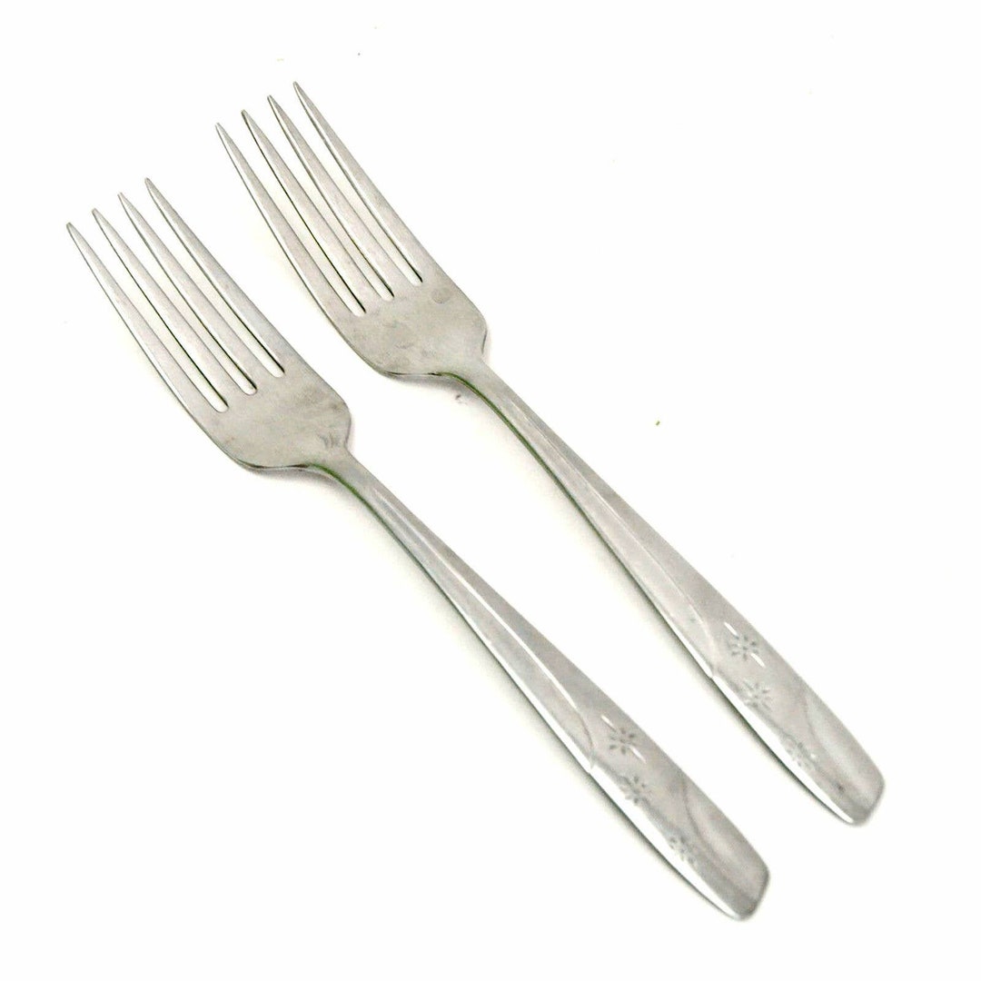 Oneida Thor Starlet Stainless Flatware Dinner Forks Stars Etsy