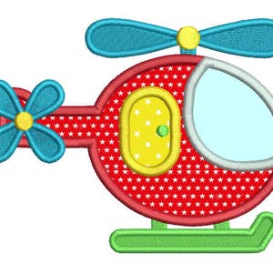 Helicopter Applique Embroidery Design, Helicopter Machine Embroidery ...