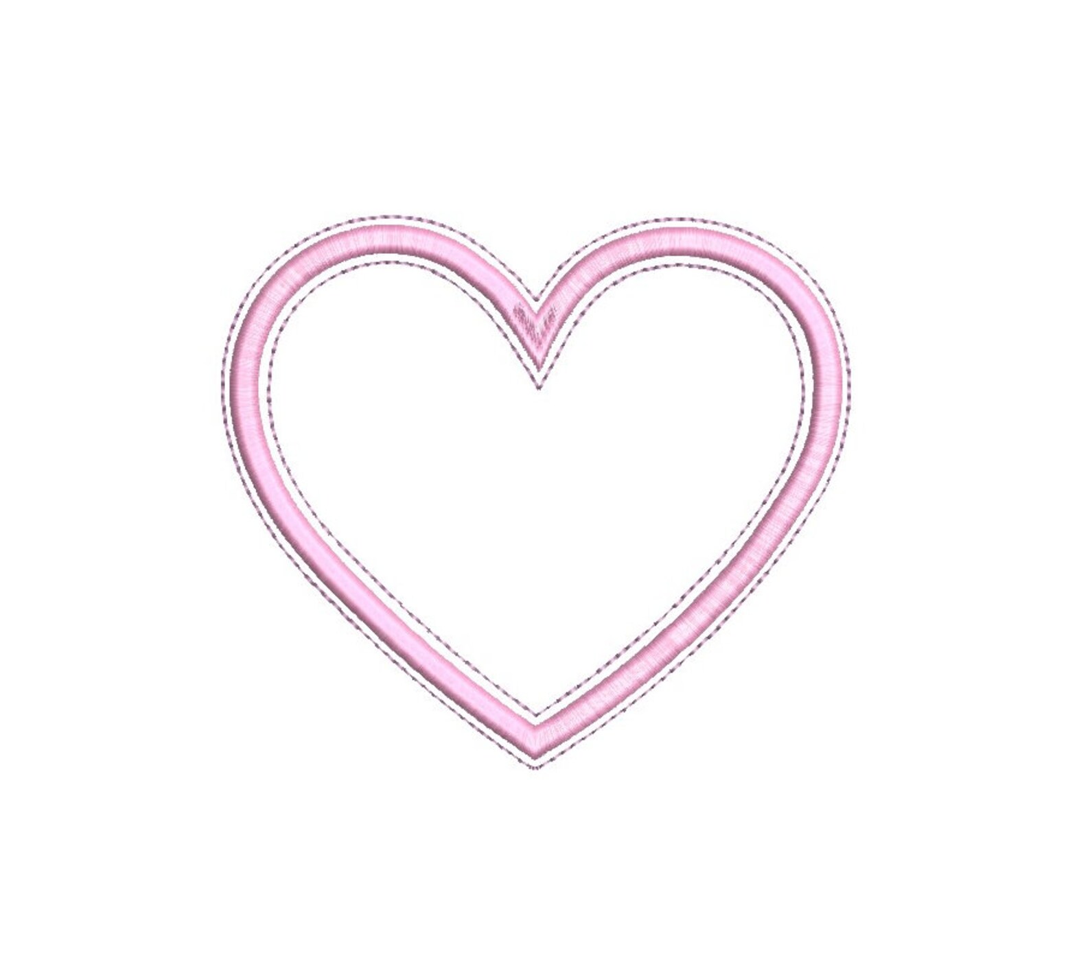 Heart Applique Embroidery Design Heart Embroidery Frame Etsy