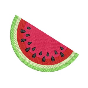 Watermelon Embroidery Design, Summer Fruit, Fill Stitch Watermelon, Watermelon Slice, Machine Embroidery, 3 Sizes, Instant Download, F703-1