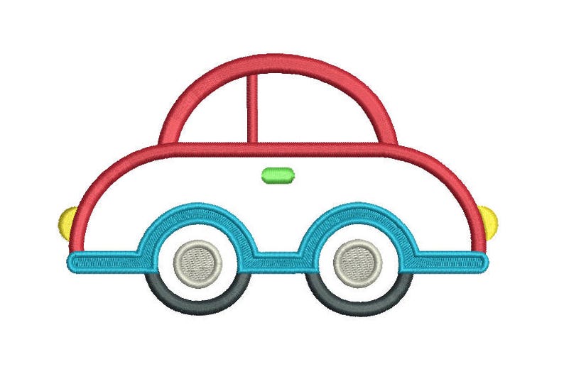 Motor Car Applique Embroidery Design, Motor Vehicle Machine Embroidery, Boys Embroidery, 4x4, 5x7, 6x10, Instant Download, No: SA559-5 image 2