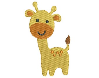 Mini Giraffe Machine Embroidery Design, Fill Stitch, Cute Baby Giraffe Machine Embroidery, 2x2, 3x3 inches, Instant Download, No: FA560-4