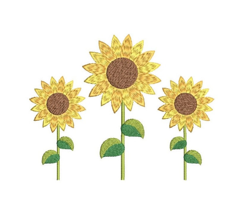 Sunflower embroidery design floral embroidery sunflowers  etsy