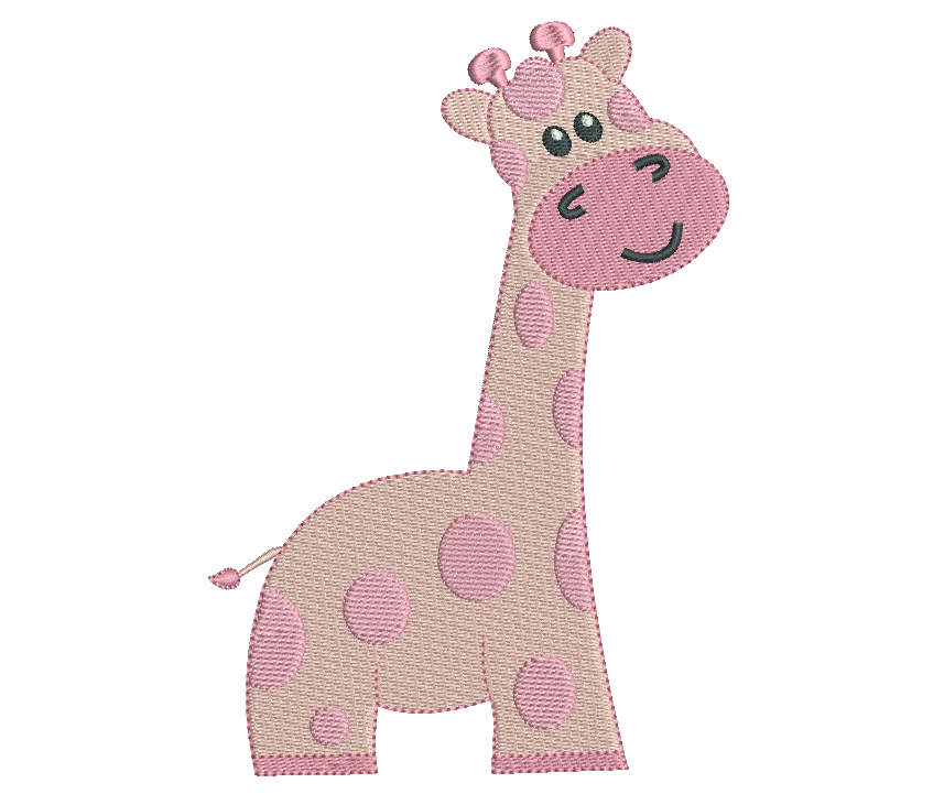 Giraffe Machine Embroidery Design, Baby Giraffe Embroidery, Fill Stitch ...