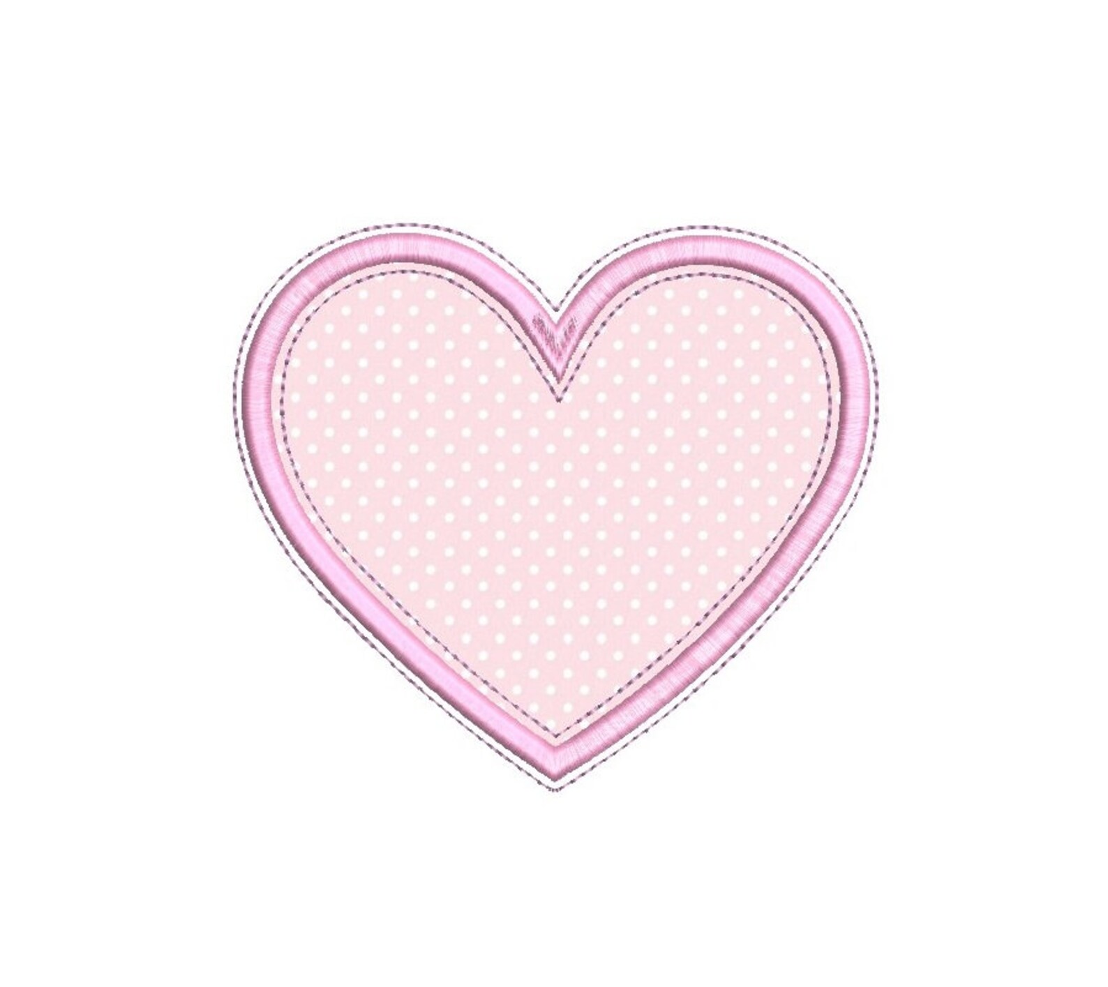 Heart Applique Embroidery Design Heart Embroidery Frame Etsy