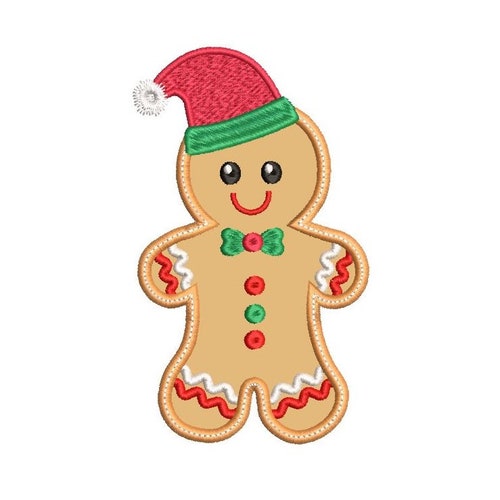 Instant Download Christmas Gingerbread for Girls Applique Etsy