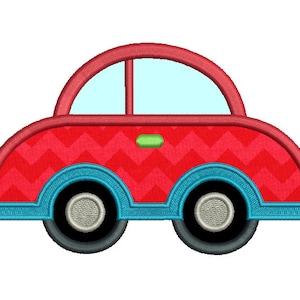 Motor Car Applique Embroidery Design, Motor Vehicle Machine Embroidery, Boys Embroidery, 4x4, 5x7, 6x10, Instant Download, No: SA559-5 image 1