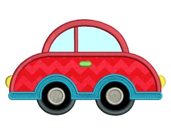 Motor Car Applique Embroidery Design, Motor Vehicle Machine Embroidery, Boys Embroidery, 4x4, 5x7, 6x10, Instant Download, No: SA559-5