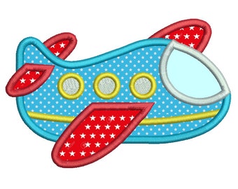 Aeroplane Applique Embroidery Design, Air Travel, Plane machine embroidery, Boys Embroidery, 4x4, 5x7, 6x10, Instant Download, No: SA559-3