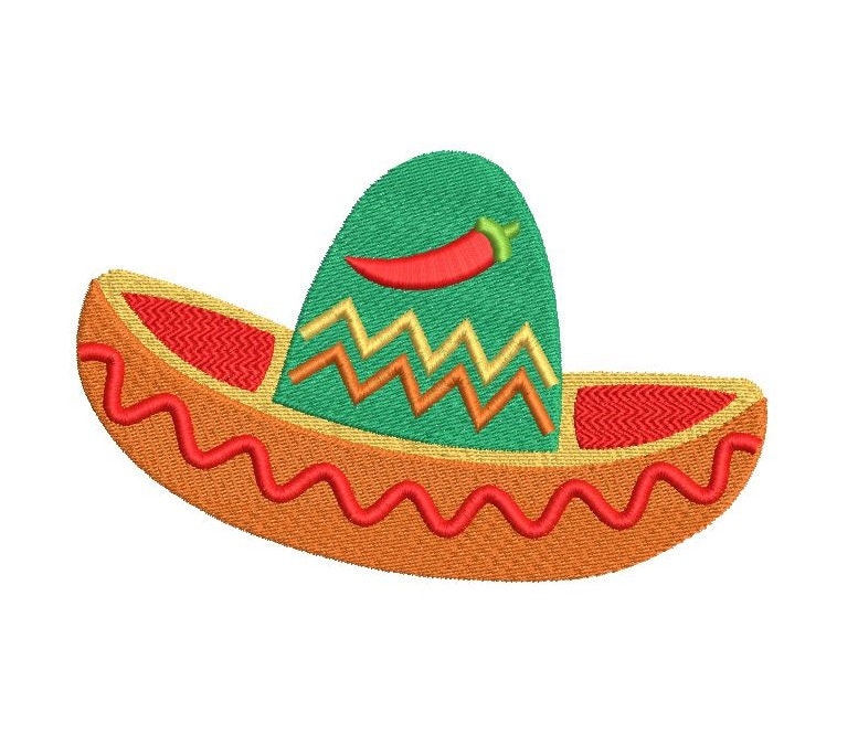 Sombrero embroidery design mexican sombrero fill stitch  etsy uk Sombrero embroidery design mexican sombrero fill stitch  etsy uk