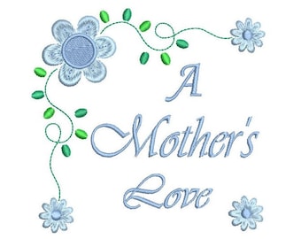 Mother's Day machine borduurwerk ontwerp, Moederdag borduurwerk, moeder ontwerp, liefde een moeder, 4x4, 5x7, 6x10, Instant Download, F514-2