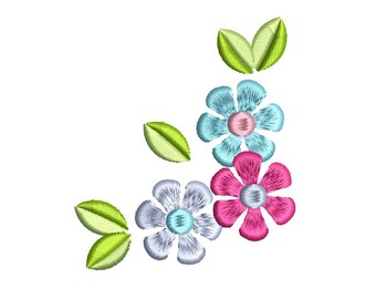 Floral Embroidery Design, Flower Embroidery, Floral Design, Flower Design, Tropical, Machine Embroidery, 4 Sizes, Instant Download, F706-11