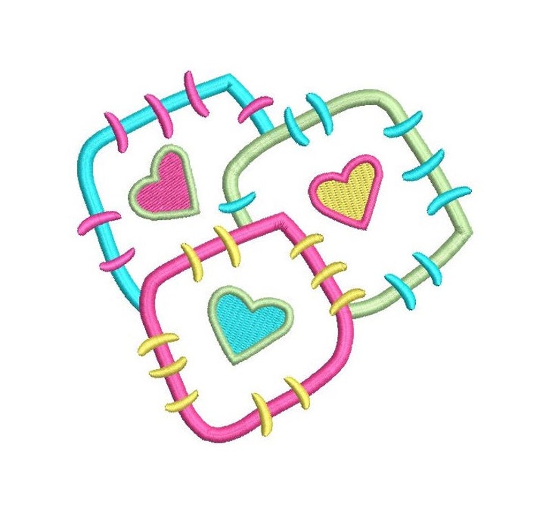 Patches Machine Embroidery Applique Design 3 Patches Machine Etsy