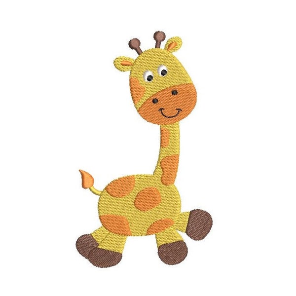 Giraffe Embroidery Design, Baby Giraffe Embroidery, Fill Stitch Giraffe, Cute Giraffe, Machine Embroidery, Jungle, Instant Download, F518-1
