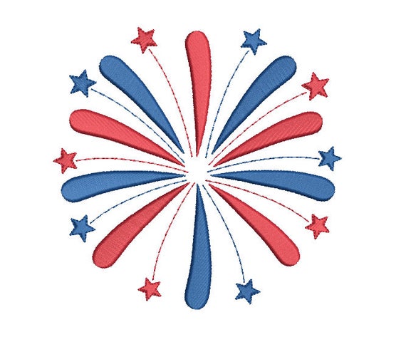 4th July Hat Fireworks Machine Embroidery Design, 4th July Celebration, Fireworks Embroidery, 4x4, 5x7, 6x10, Instant Download, No: FA563-2