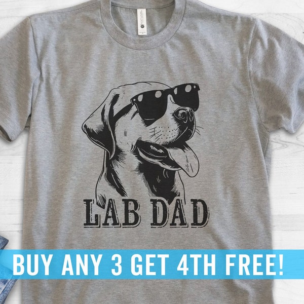 Lab Dad T-shirt, Unisex Men's Shirt, Labrador Retriever, Lab Owner, Best Dog Dad Gift