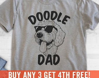 Doodle Dad T-shirt, Unisex Men's Shirt, Golden Doodle Owner, Best Dog Dad Gift