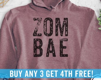 Zombae Sweatshirt, Hoodie, Long Sleeve Shirt, Unisex Sizing, Halloween Sweatshirt, Zombie Sweatshirt, Zombie Hoodie