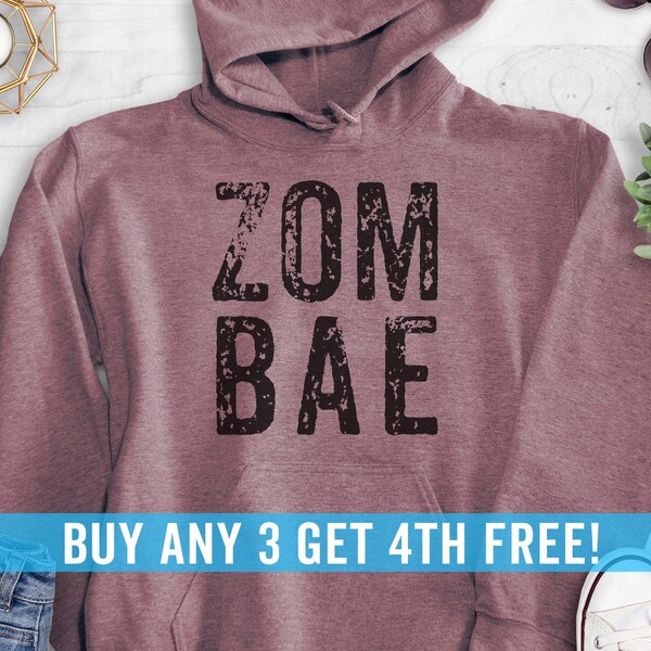 Pull Sweat-shirt à Manches Longues 'Zombies I Bloody Heart' - Unisexe - Marque Trevco - Neuf
