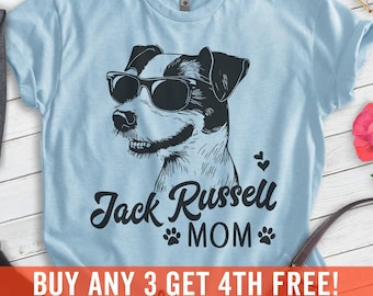 Jack Russell Mom, Unisex Women's Shirt, Jack Russell Terrier, Jack Russell Owner, Funny Dog Mom Gift