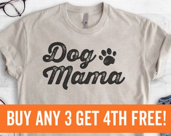 Dog Mama T-shirt, Ladies Unisex Crewneck Tshirt, Dog Mom T-shirt, Short & Long Sleeve T-shirt