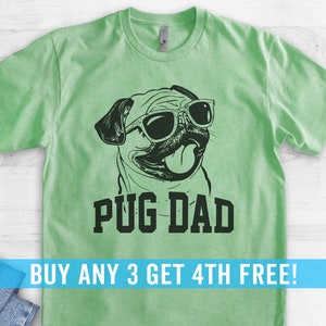 Pug Dad T-shirt, Unisex Men's Shirt, Pug Owner, Best Dog Dad Gift