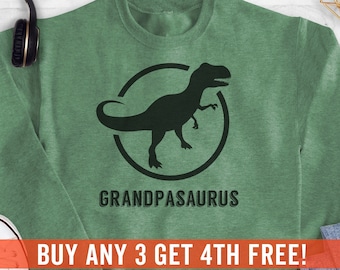 Grandpasaurus Sweatshirt, Hoodie, Long Sleeve Shirt, Unisex Sizing, Cool Grandpa Sweatshirt, Gift for Grandpa Hoodie