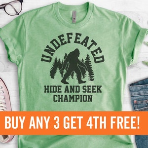 Undefeated Hide and Seek Champion Shirt Unisex Shirt Bigfoot