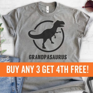 Grandpasaurus T-shirt, Unisex Crewneck Shirt, Cool Grandpa T-shirt, Gift for Grandpa, Short & Long Sleeve T-shirt