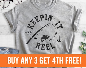 Keepin' It Reel Shirt, Unisex Shirt, Fishing Shirt, Funny Fish Pun Shirt,  Fisherman Shirt, Men, Women, Youth 
