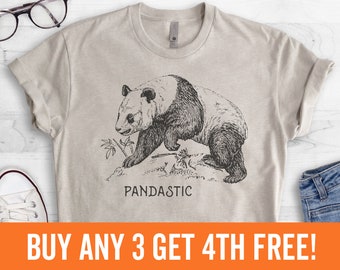 Camisa pandastic, camisa unisex, camisa de oso panda, camisa de oso divertido, camiseta de oso lindo