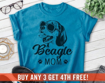 Beagle Mom T-shirt, Unisex Women's Shirt, Beagle Owner, Cool Dog Mom Gift