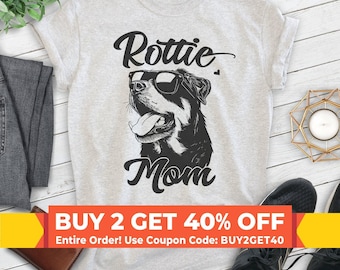 Rottie Mom T-shirt, Unisex Women's Shirt, Rottweiler Owner, Best Dog Mom Gift