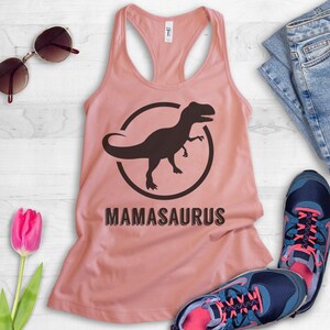 Mamasaurus Tank Top, Ladies Tank Top, Workout Shirt, Yoga Tank Top, Cool Mom Tank Top immagine 3