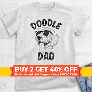 Doodle Dad T-shirt, Unisex Men&#39;s Shirt, Golden Doodle Owner, Best Dog Dad Gift