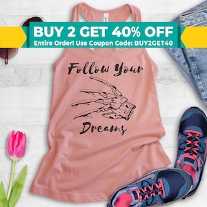 Follow Your Dreams Tank Top, Racerback Tank Top, Funny Halloween Tank Top, Horror Movie Tank Top