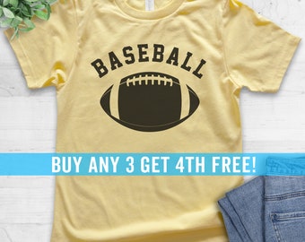 Youth Baseball Shirt, Youth Kids Girl Boy T-Shirt, Funny Baseball T-shirt, Funny Football Tee, Ironic Sports Tee