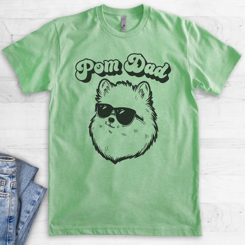 Pom Dad T-shirt, Unisex Men's Shirt, Pomeranian, Pom Owner, Best Dog Dad Gift image 9