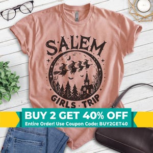 Salem Witch Girl's Trip T-shirt, Unisex Women's Men's Shirt, Halloween Spooky Season Novelty Gift