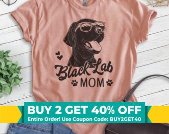 Black Lab Mom T-shirt, Unisex Women's Shirt, Labrador Retriever, Black Lab Owner, Best Dog Mom Gift