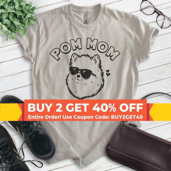Pom Mom T-shirt, Unisex Women's Shirt, Pomeranian, Pom Owner, Best Dog Mom Gift